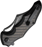 Civivi Chiro Damascus Linerlock Folding Knife For EDC Enthusiasts 4.5in Closed Premium With G10 Carbon Fiber Overlay by Civivi