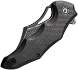 Civivi Chiro Damascus Linerlock Folding Knife For EDC Enthusiasts 4.5in Closed Premium With G10 Carbon Fiber Overlay by Civivi