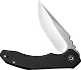 Civivi Bluetick Linerlock Folding Knife Black G10 Handle Satin Finish 14C28N Drop Point Blade Extended Tang EDC Clip by Civivi
