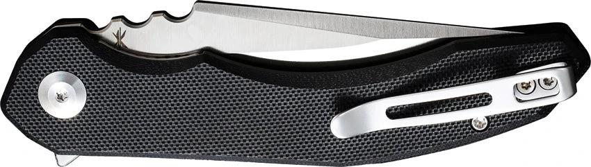 Civivi Bluetick Linerlock Folding Knife Black G10 Handle Satin Finish 14C28N Drop Point Blade Extended Tang EDC Clip by Civivi