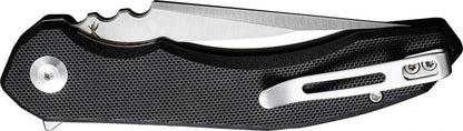 Civivi Bluetick Linerlock Folding Knife Black G10 Handle Satin Finish 14C28N Drop Point Blade Extended Tang EDC Clip by Civivi