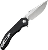 Civivi Bluetick Linerlock Folding Knife Black G10 Handle Satin Finish 14C28N Drop Point Blade Extended Tang EDC Clip by Civivi