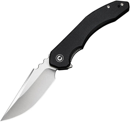 Civivi Bluetick Linerlock Folding Knife Black G10 Handle Satin Finish 14C28N Drop Point Blade Extended Tang EDC Clip by Civivi