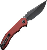 Civivi Bluetick Linerlock Knife Burgundy G10 Handle 14C28N Drop Point EDC Extended Tang Pocket Clip Case by Civivi