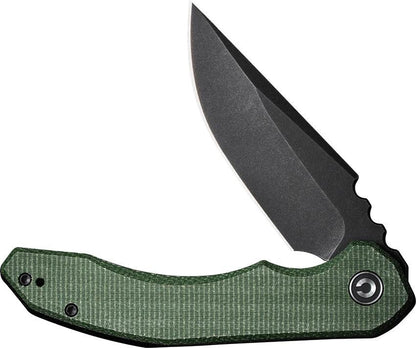 Civivi Bluetick Linerlock Knife Green Micarta Handle EDC Ready Drop Point Pocket Clip by Civivi
