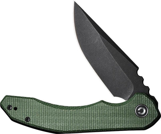 Civivi Bluetick Linerlock Knife Green Micarta Handle EDC Ready Drop Point Pocket Clip by Civivi