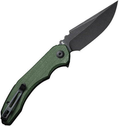 Civivi Bluetick Linerlock Knife Green Micarta Handle EDC Ready Drop Point Pocket Clip by Civivi