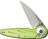Civivi Starflare Button Lock Knife Lime Aluminum Handle 3.38in Nitro V Satin Blade EDC by Civivi
