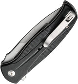 Civivi Incindie Button Lock SW Knife Stonewash Finish Black G10 Handle 14C28N Spear Point EDC Essential by Civivi