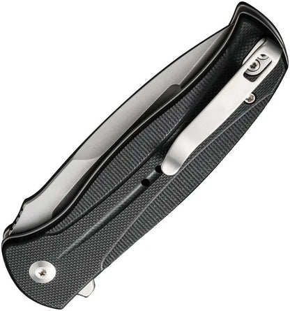 Civivi Incindie Button Lock SW Knife Stonewash Finish Black G10 Handle 14C28N Spear Point EDC Essential by Civivi
