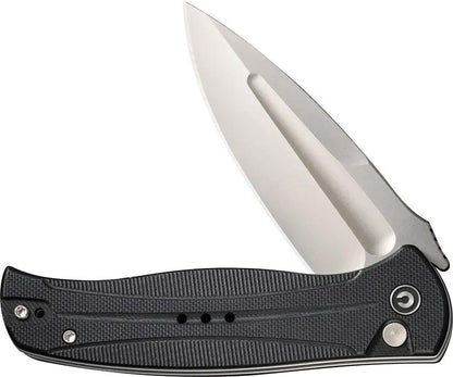Civivi Incindie Button Lock SW Knife Stonewash Finish Black G10 Handle 14C28N Spear Point EDC Essential by Civivi