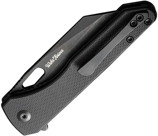 Civivi Nugz Linerlock Folding Knife Black G10 Handle Extended Tang 3.25in 14C28N Sandvik Blade for EDC Enthusiasts by Civivi