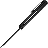 Civivi Nugz Linerlock Folding Knife Black G10 Handle Extended Tang 3.25in 14C28N Sandvik Blade for EDC Enthusiasts by Civivi