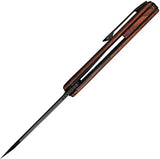 Civivi Nugz Linerlock Wood Handle EDC Knife With 3.25 Inch 14C28N Blade Extended Tang by Civivi