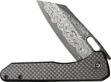 Civivi Nugz Linerlock Folding Knife CF Damascus Blade G10 Carbon Fiber Handle For EDC Enthusiasts by Civivi