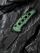 Civivi Pragma Button Lock Green Knife Premium Nitro V Wharncliffe 2.25in Blade with Bottle Opener for EDC by Civivi