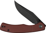 Civivi Clingman Linerlock Knife Burgundy G10 Handle Nitro V Clip Point Blade EDC Ready by Civivi