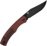 Civivi Clingman Linerlock Knife Burgundy G10 Handle Nitro V Clip Point Blade EDC Ready by Civivi