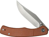 Civivi Clingman Linerlock Knife Brown Micarta Handle 3In Nitro V Blade EDC Ready with Pocket Clip and Kydex Sheath by Civivi