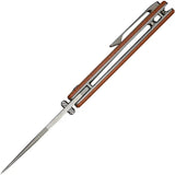 Civivi Clingman Linerlock Knife Brown Micarta Handle 3In Nitro V Blade EDC Ready with Pocket Clip and Kydex Sheath by Civivi