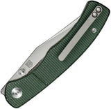 Civivi Clingman Linerlock Knife With Nitro V Blade Green Canvas Micarta Handle For EDC Enthusiasts by Civivi