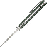 Civivi Clingman Linerlock Knife With Nitro V Blade Green Canvas Micarta Handle For EDC Enthusiasts by Civivi