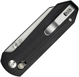 Civivi Yonder Crossbar Lock Knife With 2.88in 14C28N Blade Stonewashed Finish Black G10 Pocket Clip EDC by Civivi