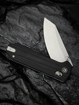 Civivi Yonder Crossbar Lock Knife With 2.88in 14C28N Blade Stonewashed Finish Black G10 Pocket Clip EDC by Civivi