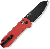 Civivi Yonder Crossbar Lock Folding Knife With Red G10 Handle Stonewash 14C28N Sandvik Blade EDC by Civivi