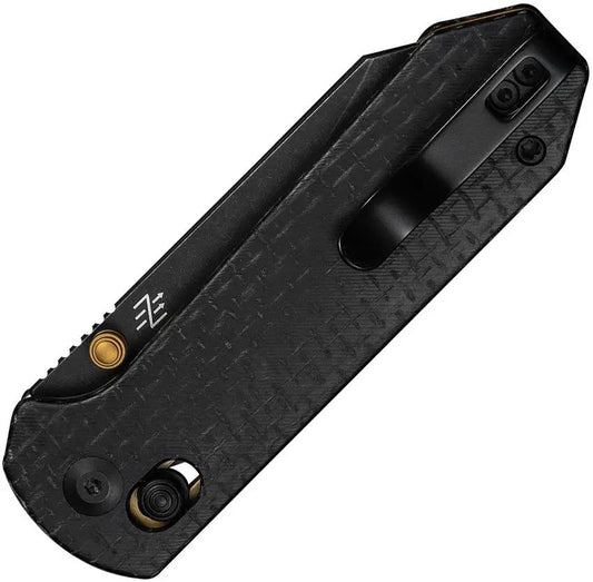 Civivi Yonder Crossbar Lock Knife For EDC Premium 2.88in Sandvik 14C28N Blade Black Burlap Micarta by Civivi