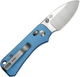Civivi Baby Banter 2 Crossbar Lock Knife For EDC Enthusiasts, 2.38in Satin Nitro V Drop Point, Blue Aluminum Handle by Civivi