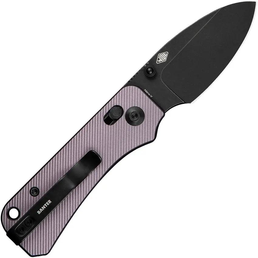 Civivi Baby Banter 2 Crossbar Lock Knife Nitro V Steel 3.25in Closed Purple Aluminum Handle EDC Enthusiasts by Civivi