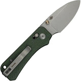 Civivi Baby Banter 2 Crossbar Lock EDC Knife With Nitro V Steel 3.25 Inch Drop Point Green Canvas Micarta by Civivi