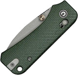 Civivi Baby Banter 2 Crossbar Lock EDC Knife With Nitro V Steel 3.25 Inch Drop Point Green Canvas Micarta by Civivi