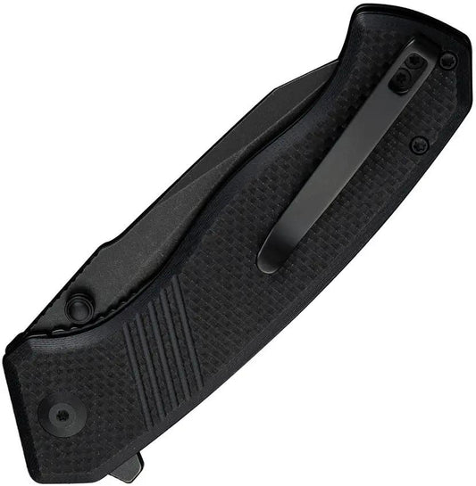 Civivi Placoid Linerlock Folding Knife With Black G10 Handle Three Seven Five Inch Clip Point Blade In 14C28N Steel EDC by Civivi