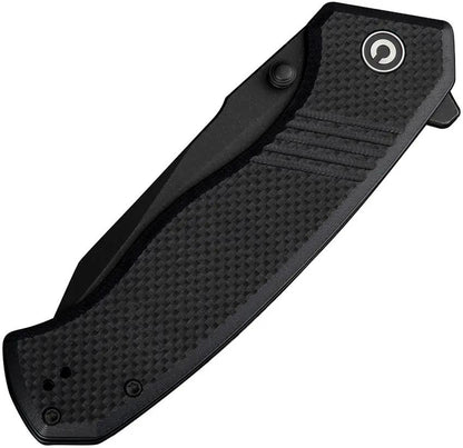 Civivi Placoid Linerlock Folding Knife With Black G10 Handle Three Seven Five Inch Clip Point Blade In 14C28N Steel EDC by Civivi