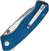 Civivi Placoid Linerlock Knife Blue G10 Handle 5 Inch Closed Satin 14C28N Blade EDC by Civivi