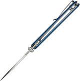Civivi Placoid Linerlock Knife Blue G10 Handle 5 Inch Closed Satin 14C28N Blade EDC by Civivi