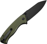 Civivi Placoid Linerlock Green G10 C230793 EDC Ready Folding Knife With 3.75in 14C28N Sandvik Blade by Civivi