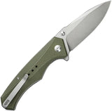 Civivi Photonix Linerlock Knife Premium EDC Everyday Carry Green G10 Handle 14C28N Satin Blade by Civivi
