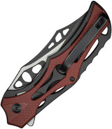 Civivi Biophase Button Lock Knife Burgundy G10 Overlay Nitro V Clip Point EDC Enthusiasts Premium Build by Civivi