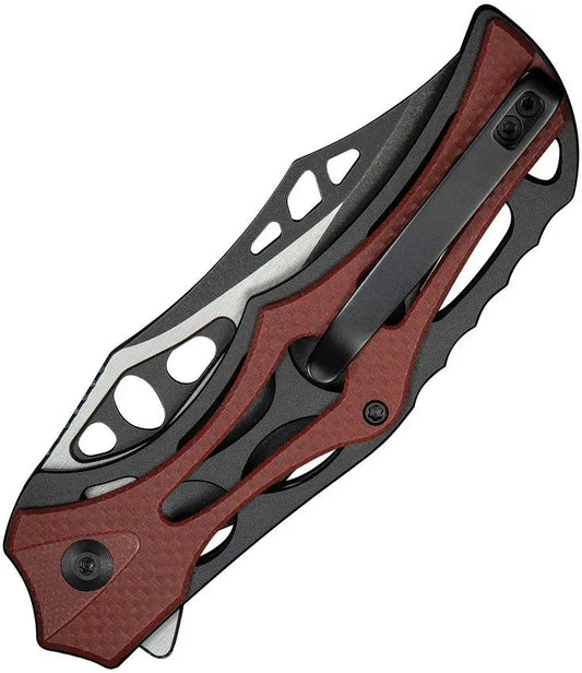 Civivi Biophase Button Lock Knife Burgundy G10 Overlay Nitro V Clip Point EDC Enthusiasts Premium Build by Civivi