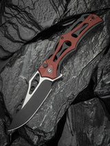 Civivi Biophase Button Lock Knife Burgundy G10 Overlay Nitro V Clip Point EDC Enthusiasts Premium Build by Civivi