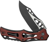 Civivi Biophase Button Lock Knife Burgundy G10 Overlay Nitro V Clip Point EDC Enthusiasts Premium Build by Civivi