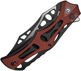 Civivi Biophase Button Lock Knife Burgundy G10 Overlay Nitro V Clip Point EDC Enthusiasts Premium Build by Civivi