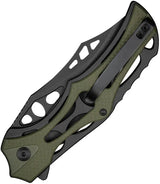 Civivi Biophase Button Lock EDC Knife With Premium Nitro V Steel Clip Point OD Green G10 Overlay by Civivi