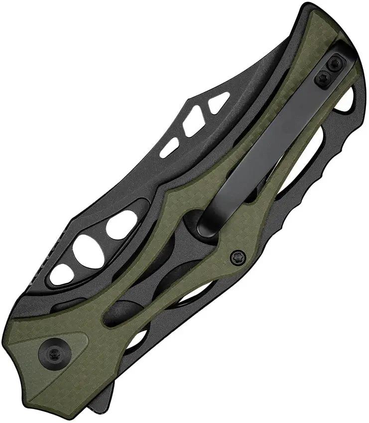 Civivi Biophase Button Lock EDC Knife With Premium Nitro V Steel Clip Point OD Green G10 Overlay by Civivi