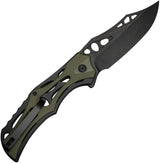 Civivi Biophase Button Lock EDC Knife With Premium Nitro V Steel Clip Point OD Green G10 Overlay by Civivi