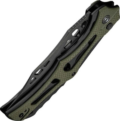 Civivi Biophase Button Lock EDC Knife With Premium Nitro V Steel Clip Point OD Green G10 Overlay by Civivi