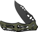 Civivi Biophase Button Lock EDC Knife With Premium Nitro V Steel Clip Point OD Green G10 Overlay by Civivi
